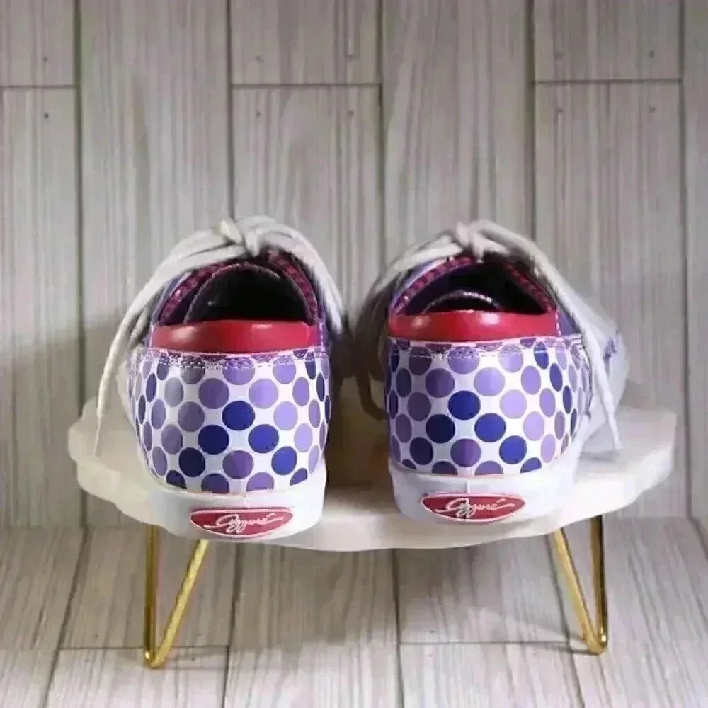 Azzure leather white/purple ombre style Shelly Low Lace shoe size 8 - Picture 10 of 12